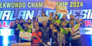 Mantap! Tim Taekwondoin PPLP Sumut Juara Umum di Kejurnas Piala Kemenpora RI 2024 di Riau