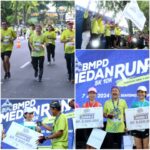 Foto : Sekdaprov Sumut Arief S Trinugroho melepas Peserta Badan Musyawarah Perbankan Daerah (BMPD) Medan Run Tahun 2024 yang diselenggarakan di Lapangan Benteng, Jalan Pengadilan, Medan, Minggu (7/7/2024). Sekdaprov Sumut juga turut ikut berlari dengan jarak tempuh 5 Km. (Ist/Sinarsergai.com)