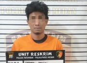 Polsek Patumbak amankan seorang pria bernama Hafadh Abdillah Ritonga, kasus pencurian. (Polsek Patumbak)