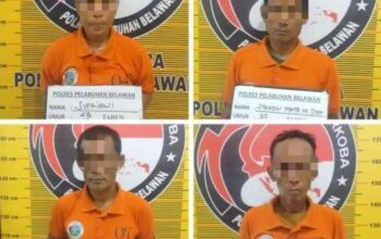 Polres Pelabuhan Belawan Gerebek Narkoba di Tanjung Mulia, 4 Orang Ditangkap (Polres Belawan)