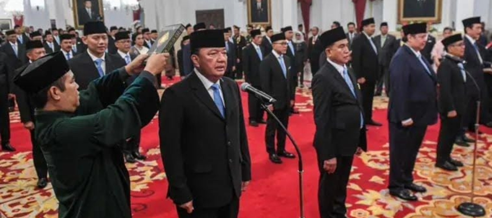 Prabowo Resmi Lantik Jajaran Menteri Kabinet Merah Putih. (FOTO: Antara Foto)