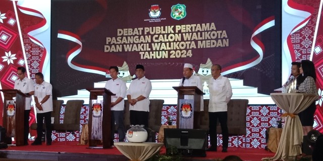 Ridha-Rani Tampil Prima di Debat Pertama Oleh KPU Medan