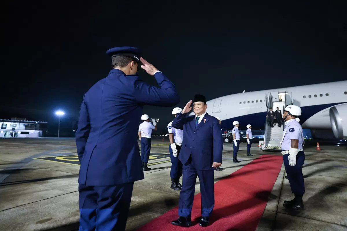 Presiden Prabowo Subianto tiba di Brasil. (Ist)