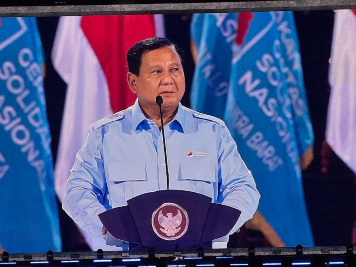 Prabowo berpidato di acara deklarasi Gerakan Solidaritas Nasional, Jakarta. (Ist)