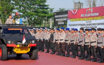 1.495 Personel Polisi Amankan Event Internasional Aquabike Toba 2024. (Humas Poldasu)