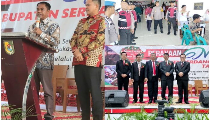Kolaborasi TNI, Polri, dan Pol PP, Perayaan Natal Oikumene Sergai 2024 Berjalan Dengan Khidmat