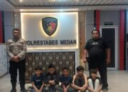 Polisi Amankan Lima Pelaku Tawuran di Jalan Selambo, Medan