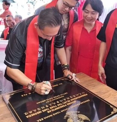 Disaksikan Dua Anggota DPRD Medan, Wong Resmikan Gedung Tao Yuan Tang