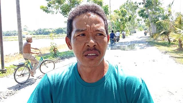 Teks Foto : Arjuna, warga Desa Mangga Dua Kecamatan Tanjung Beringin,Serdang Bedagai.