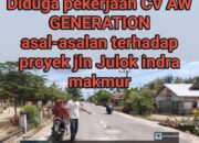 Belum Genap Setahun, Jalan Kuta Binjei-Alue Ie Mirah Sudah Rusak.