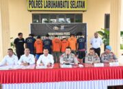 Ops Kancil Toba 2025 Polres Labusel Tangkap 8 Pelaku Curanmor, Sita 15 Motor