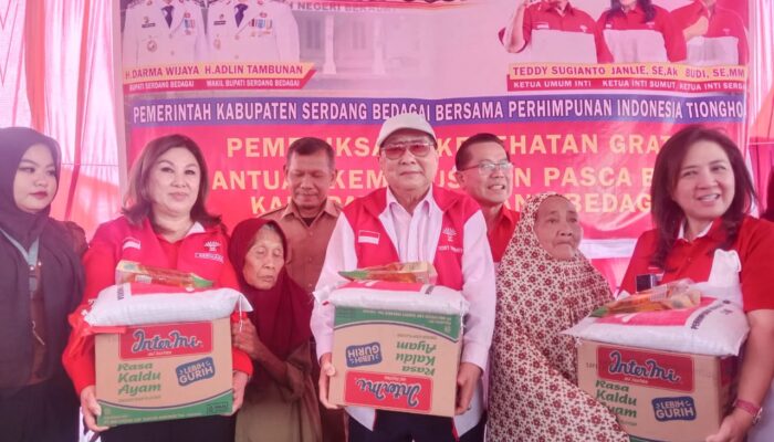 INTI Tunjukkan Kepedulian Berkelanjutan, Gelar Pemeriksaan Kesehatan Gratis dan Bantuan Kemanusiaan Pasca Banjir di Sergai