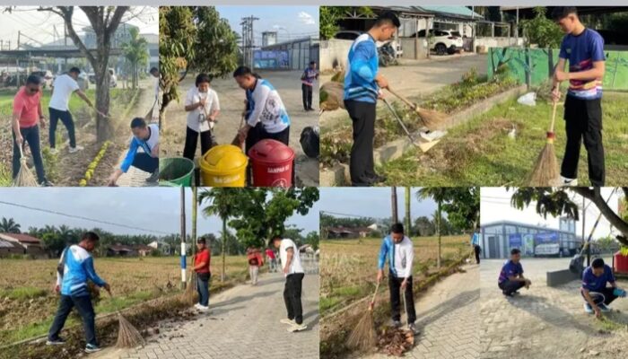 Jaga Keasrian Lingkungan, Petugas Lapas Narkotika Langkat Gelar Giat Bersih Lingkungan dan Penataan Taman