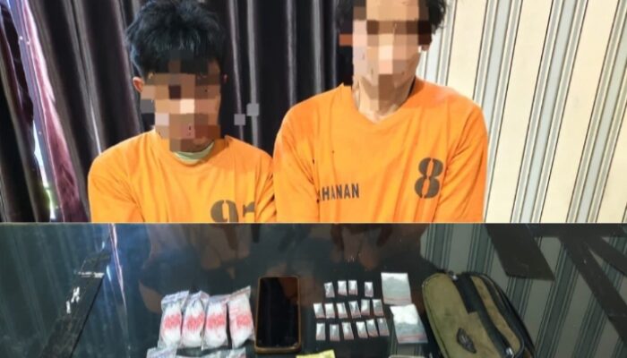 Dua Pelaku Penyalahgunaan Narkotika Ditangkap Polres Tanah Karo, BB 9,44 Gram 