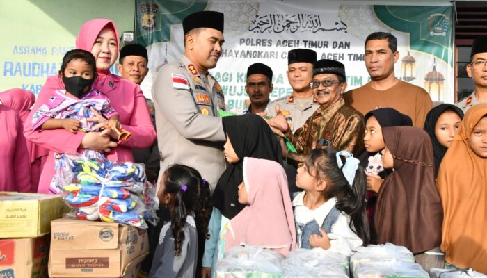 Kapolres Aceh Timur Bersama Bhayangkari Berbagi Berkah Ramadhan di Panti Asuhan Raudhatul Amal