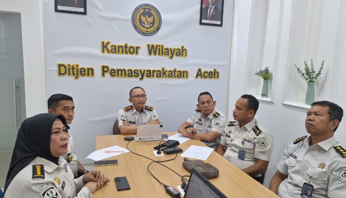 Jelang Hari Raya, Kakanwil Ditjenpas Aceh Beri Arahan Strategis kepada Jajaran Pemasyarakatan se-Aceh