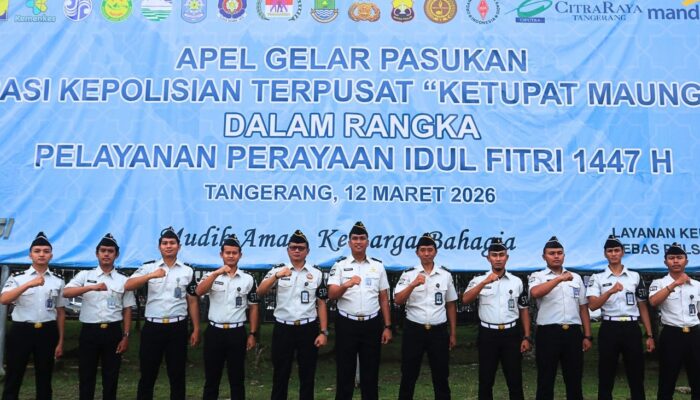 Rutan Kelas I Tangerang Ikuti Apel Gelar Pasukan Operasi Ketupat Maung-2026 Dalam Rangka Pengamanan Idul Fitri 1447 H