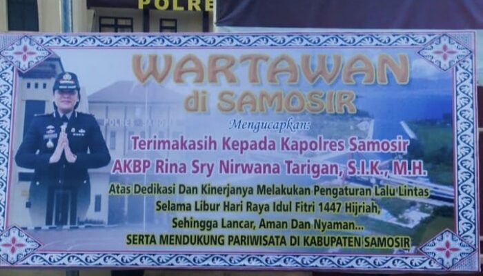 Berhasil Amankan Lonjakan Arus Wisata Lebaran, Wartawan Apresiasi Kapolres Samosir