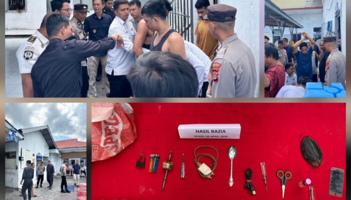 PERINGATI HBP SERTA TINGKATKAN KEWASPADAAN, LAPAS BIREUEN GELAR RAZIA KAMAR HUNIAN WBP