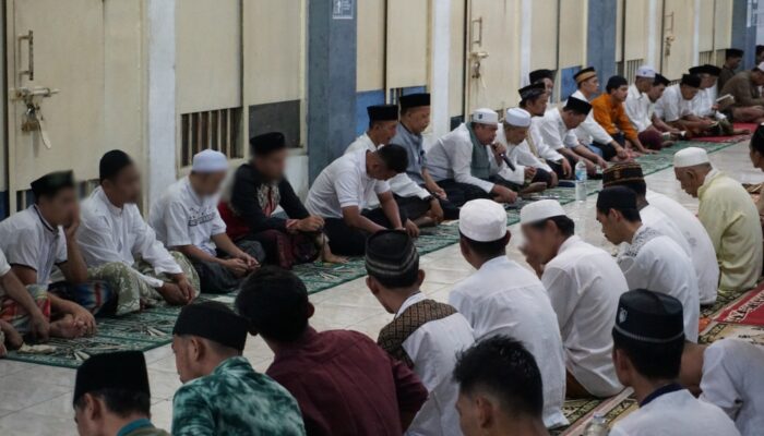 Tingkatkan Keimanan, Rutan Kelas I Tangerang Gelar Pengajian Rutin Warga Binaan.