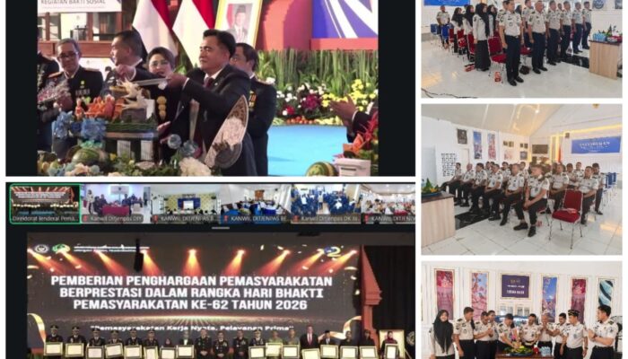 Kerja Nyata, Pelayanan Prima, Lapas Kelas IIA Banda Aceh ikuti kegiatan Tasyakuran HBP ke-62 Tahun 2026 melalui Zoom.
