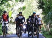 Bupati Dan Wakil Bupati Sergai Pimpin Rombongan Naik Sepeda Jajaki Jalan Menuju Objek Wisata