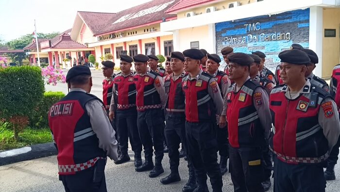 Tingkatkan Kewaspadaan, Polresta Deli Serdang Gelar Sispam Mako