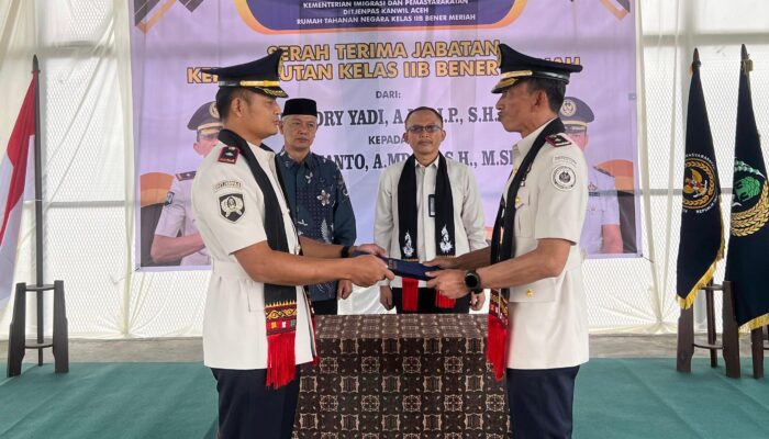 Karutan Bener Meriah Resmi Berganti, Kakanwil Ditjenpas Aceh Tekankan Keberlanjutan Program Kerja