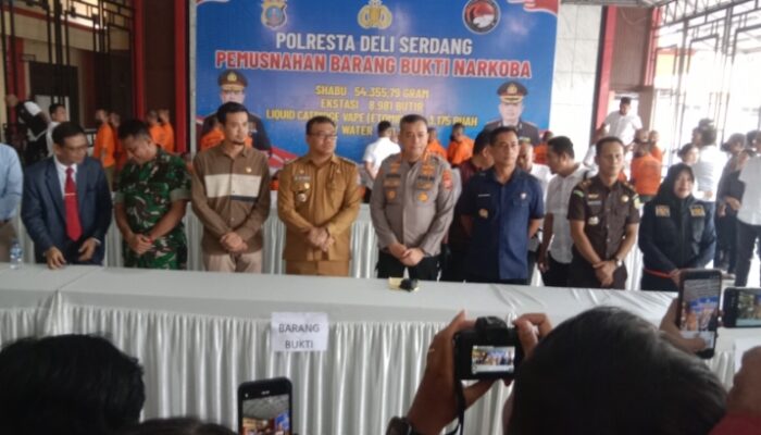 Selamatkan Anak Bangsa, Polresta Deli Serdang Musnahkan 54, 355 Kg Sabu dan Selamatkan 398.437 Jiwa