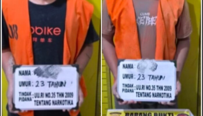 Penggerebekan di Pagar Jati, Dua Pria dan Barang Bukti Diamankan Satrenarkoba Polresta Deli Serdang 
