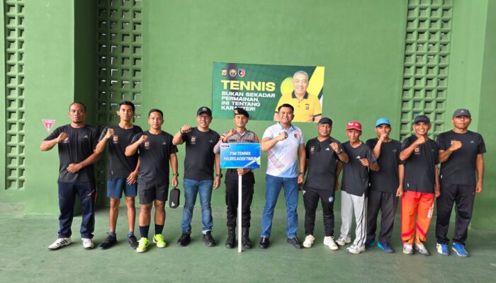 Tim Tenis lapangan Polres Aceh Timur Melaju Ke Perempat final.
