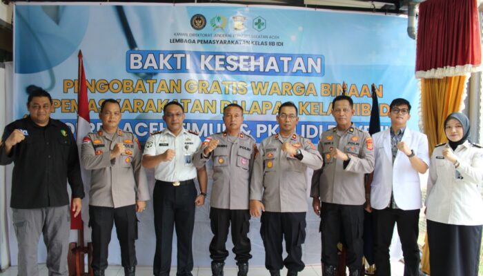 Wujud Sinergitas dan Kepedulian, Lapas Idi Laksanakan Pemeriksaan Kesehatan Bersama Polres Aceh Timur