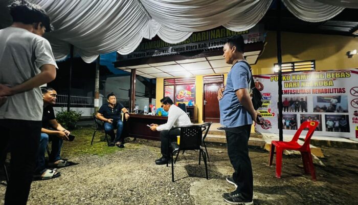 Konsisten Perangi Narkoba, Satres Narkoba Polres Labuhanbatu Galakkan Posko Kampung Bebas Dari Narkoba
