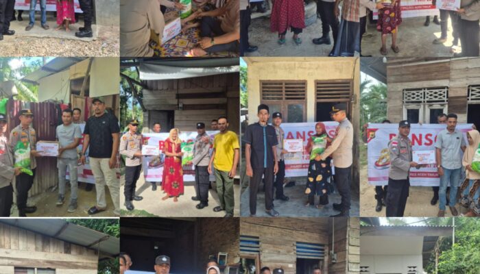 Kapolsek Peudawa Gelar Bakti Sosial, Wujud Kepedulian Polri Dalam Menyambut Hari Bayangkara Ke 80