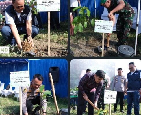 Peringati Hari Bumi dan HUT Deli Serdang ke-80, PTPN I Regional 1 dan Forkopimcam Tanjung Morawa Tanam 300 Pohon