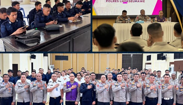 Lapas Lhokseumawe Ikuti Mapping dan Tes Psikologi Pemegang Senjata Api Bersama Polres Lhokseumawe.