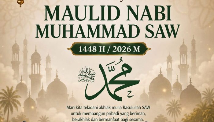 Kalapas Kelas II B Idi Bapak Heriyanto Syafrie Bersama Seluruh Staf Mengucapkan Selamat Memperingati Maulid Nabi Muhammad SAW 1447 H.