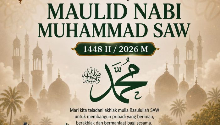 Kalapas Kelas II B Idi Bapak Heriyanto Syafrie Bersama Seluruh Staf Mengucapkan Selamat Memperingati Maulid Nabi Muhammad SAW 1447 H.