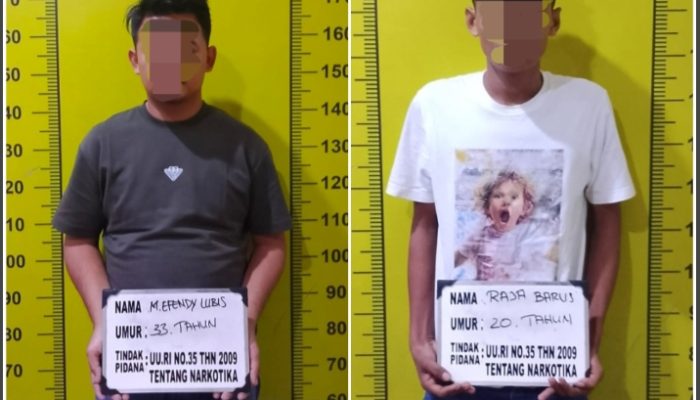 Polresta Deli Serdang Bekuk Dua orang Pengedar Narkoba di Pagar Merbau