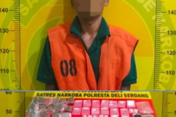 Bekuk Bandar Narkoba, Satres Narkoba Polresta Deli Serdang sita 21 Paket Sabu dan 46 Paket Ganja