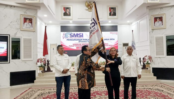 Ketua Umum SMSI Kukuhkan Pokja News Room Jaga Desa Sumut