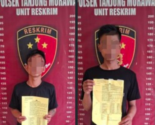 Curi Ikan Koi, Dua Terduga Pelaku Diamankan Unit Reskrim Polsek Tanjung Morawa