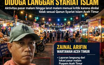 Pasar Malam di Idi Rayeuk Diduga Langgar Syariat Islam, Wartawan Minta Satpol PP-WH Bertindak
