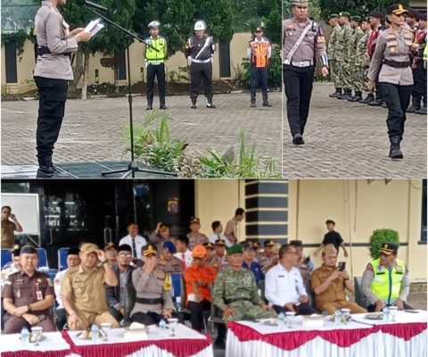 Pabung Kodim DS Hadiri Apel Pasukan Operasi Patuh Toba 2026