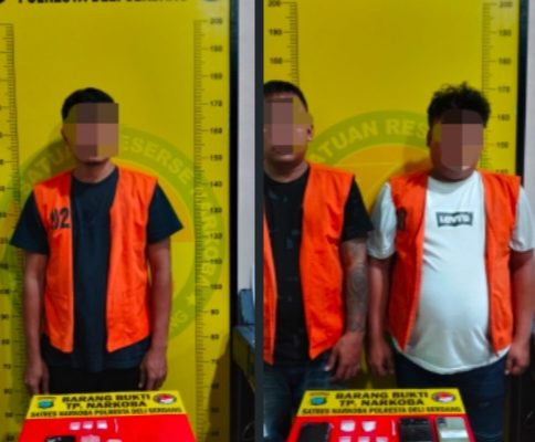 Sat Narkoba Polresta Deli Serdang Tangkap 3 pengedar Di Dua Tempat Berbeda